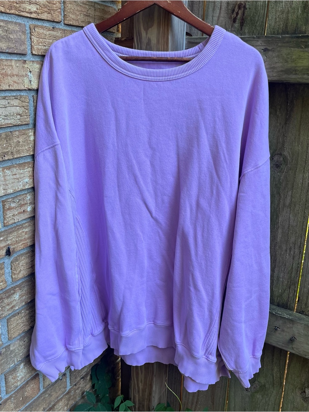 Aerie Oversized Lavendar Pullover Crewneck Sweatshirt